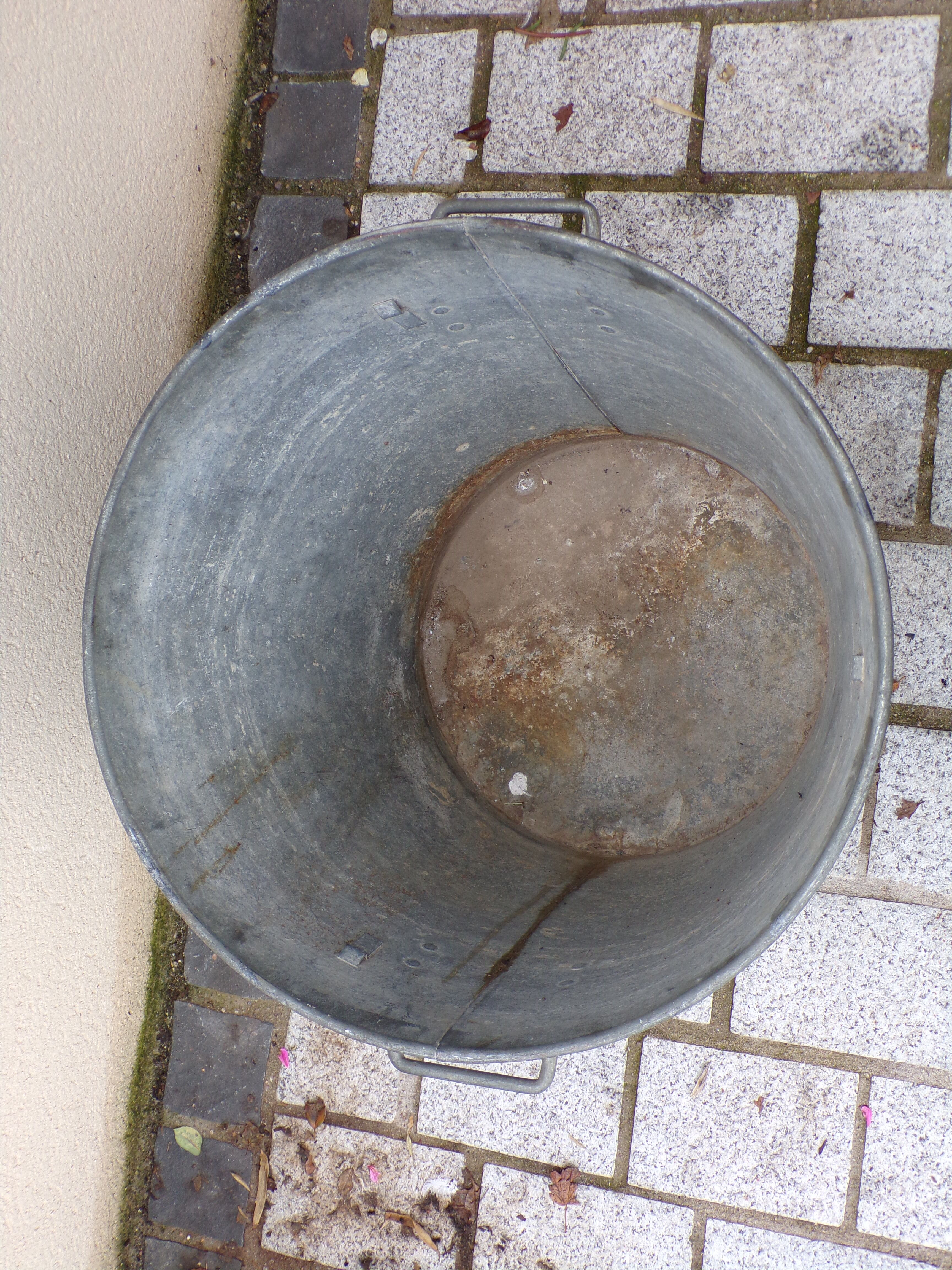 Ancienne lessiveuse en zinc Ø47cm