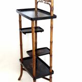 Perret and Vibert shelf in bamboo and Japanese lacquer