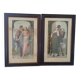 Duo d'estampes sur le thème de l'amour, début du siècle