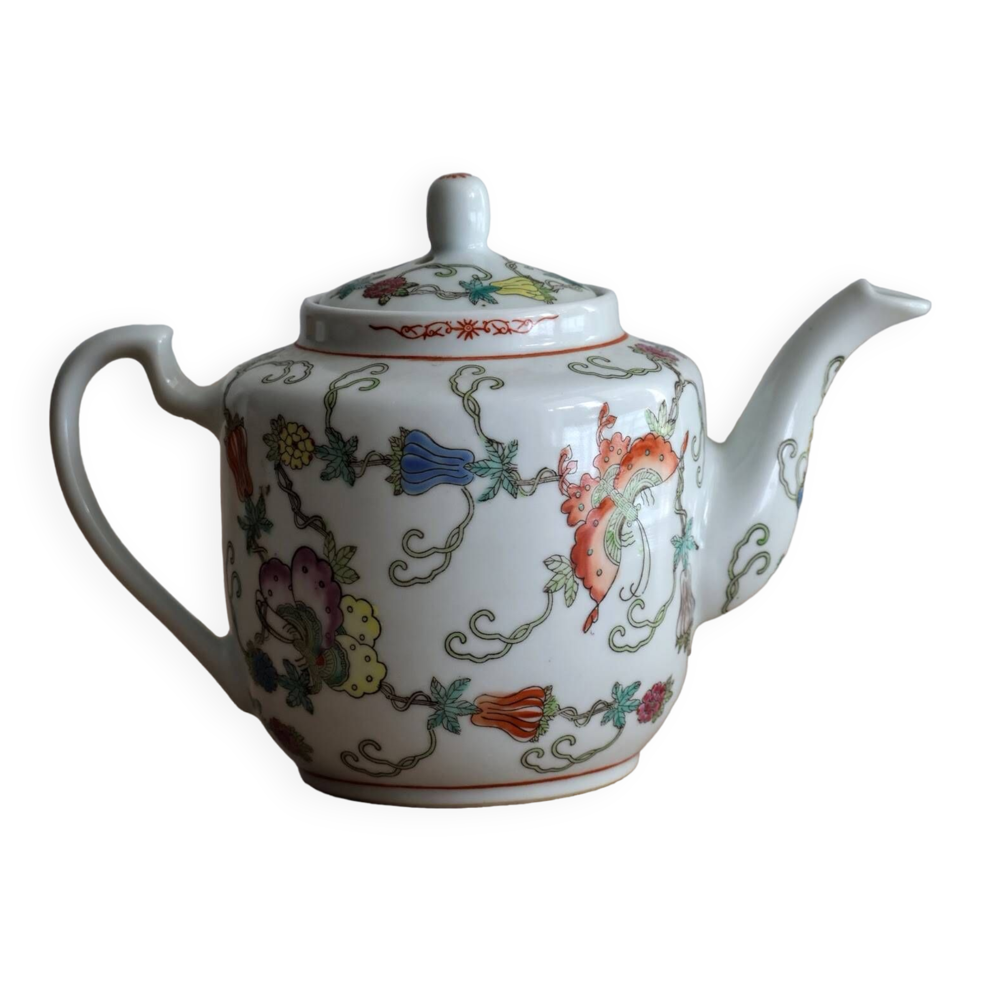 Chinese hand painted teapot Jingdezhen