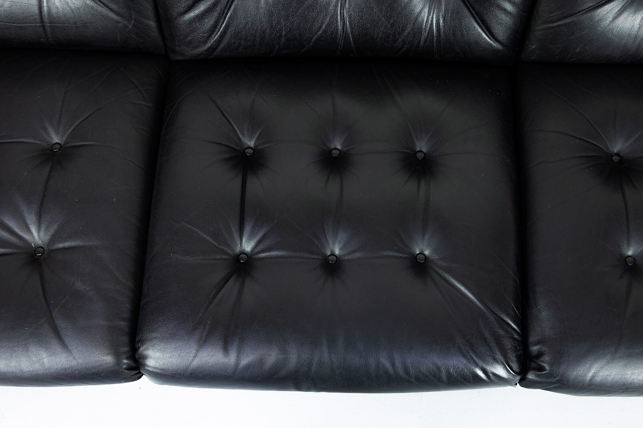 Midcentury leather lounge sofa 1960s