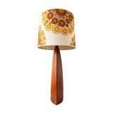 Henriksen Sculptural Table Lamp In Teak, Denmark.