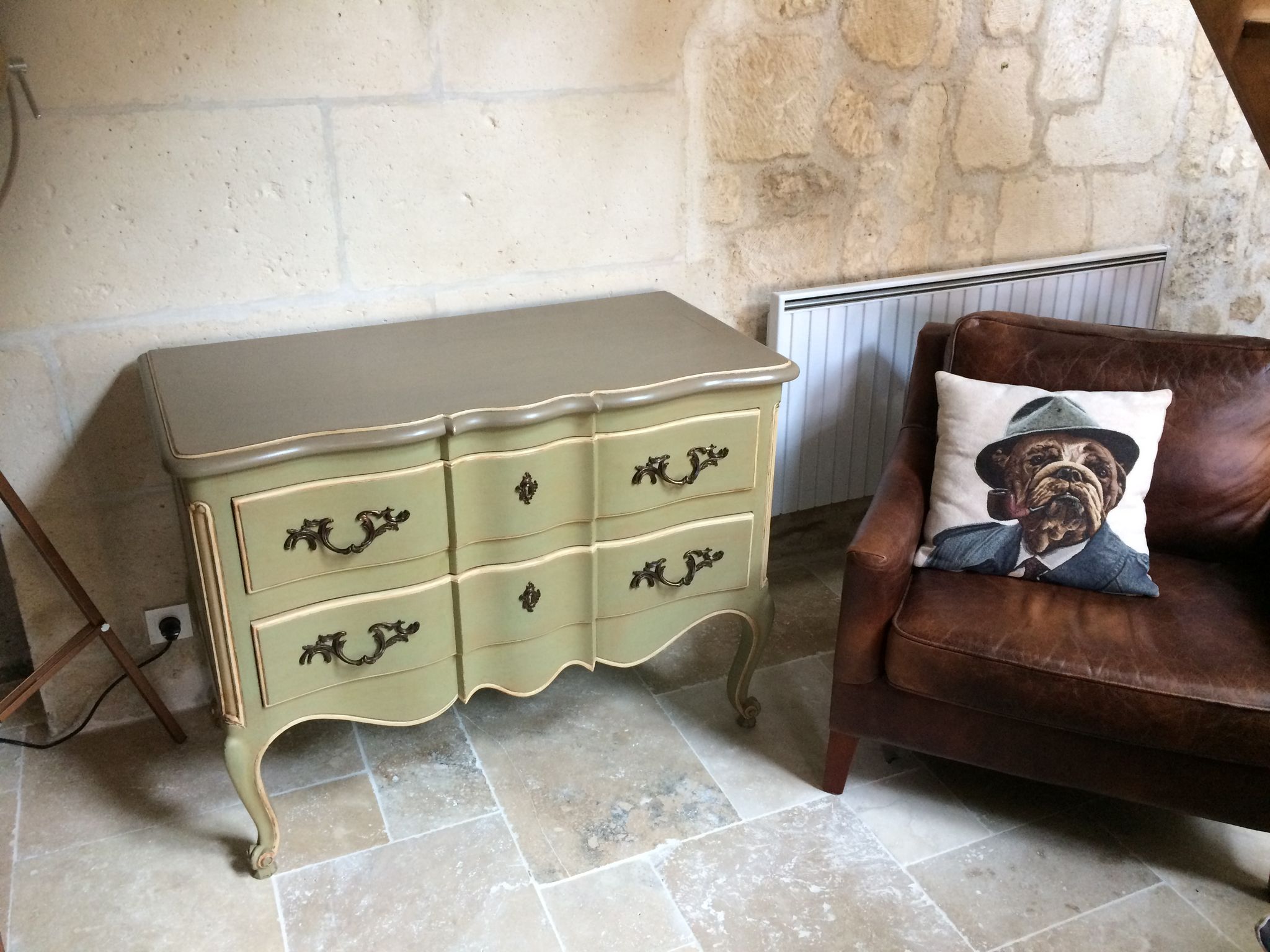 Commode arbalète deux tiroirs