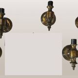 Lámpara de pared vintage de latón dorado, años 60