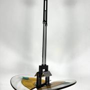 Lustre italien postmoderne en verre de Murano épais des années 80