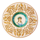 Italian faience plate with a female portrait decoration, Renaissance style.