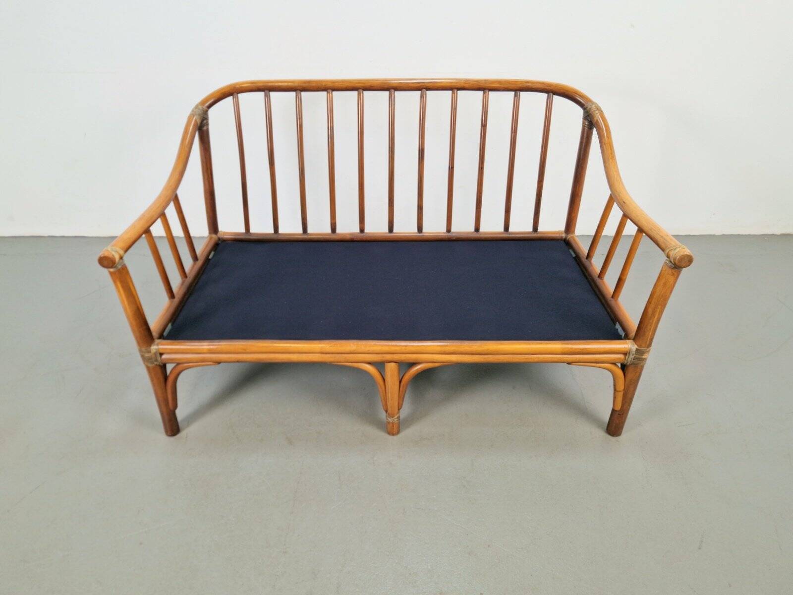 Organic Modern Bamboo and Rattan Loveseat from McGuire, 1970s