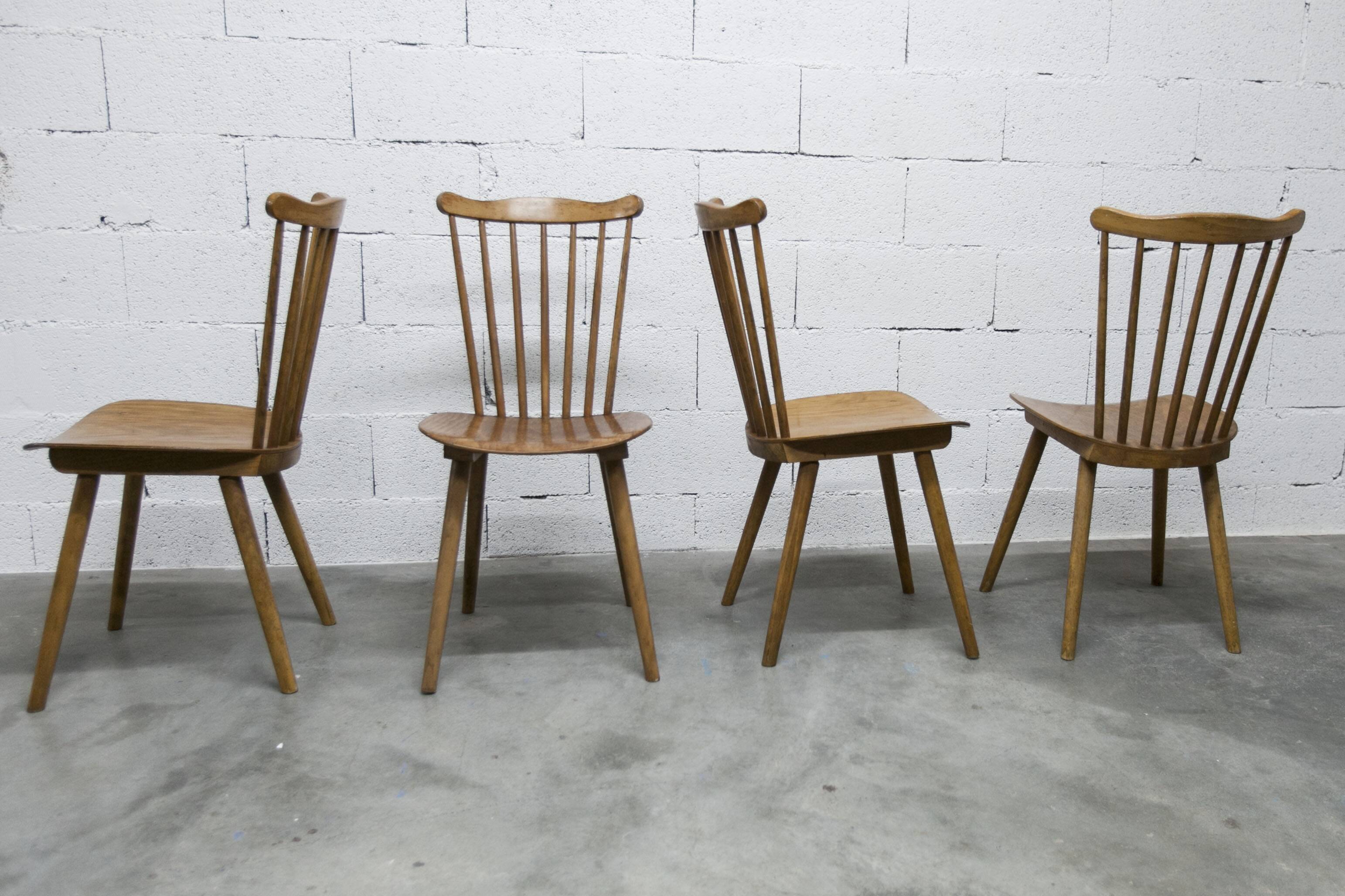 Ensemble de 6 chaises Baumann modèle Menuet