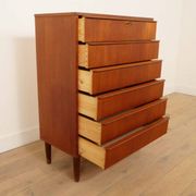 Commode danoise vintage | Teck | 6 tiroirs | 106 cm