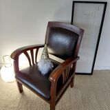 Colonial style wooden armchair