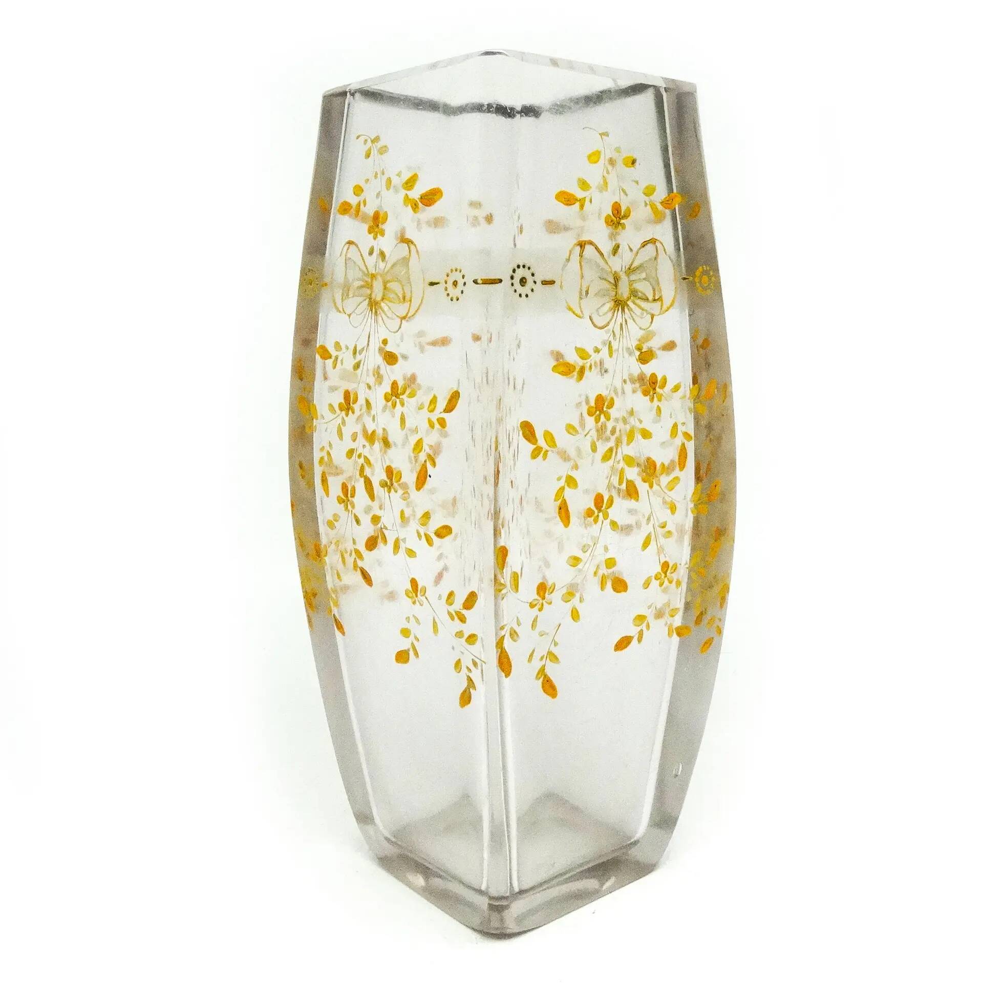 Art Nouveau vase, crystal, Bohemia Moser, Czechia, early 20th century