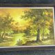 Large landscape painting - Mountain scene at dusk