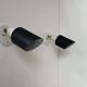 Pair of vintage adjustable wall lights, black and white, Raak Netherlands 1970