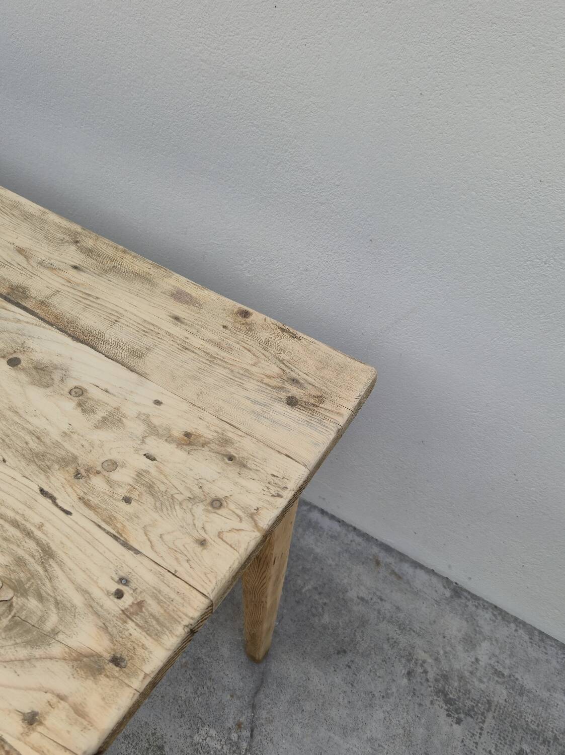 Rustic farmhouse table in fir, 1900