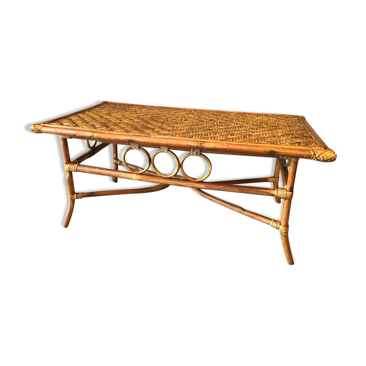 Rattan coffee table