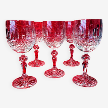 Set of 5 etzel bitche crystal wine glasses