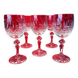 Set of 5 etzel bitche crystal wine glasses
