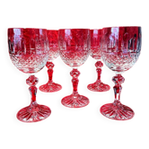 Set of 5 etzel bitche crystal wine glasses