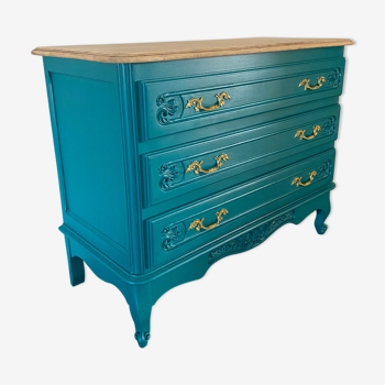 Dresser 3 drawers redesigned duck green