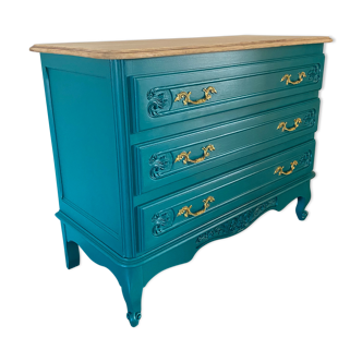 Dresser 3 drawers redesigned duck green