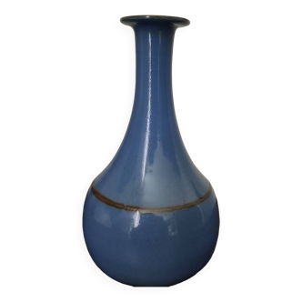Blue ceramic soliflore vase