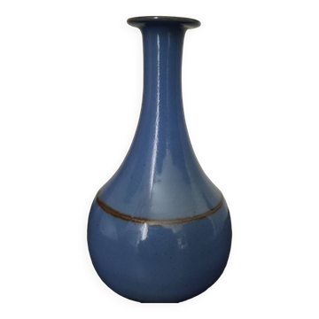 Blue ceramic soliflore vase