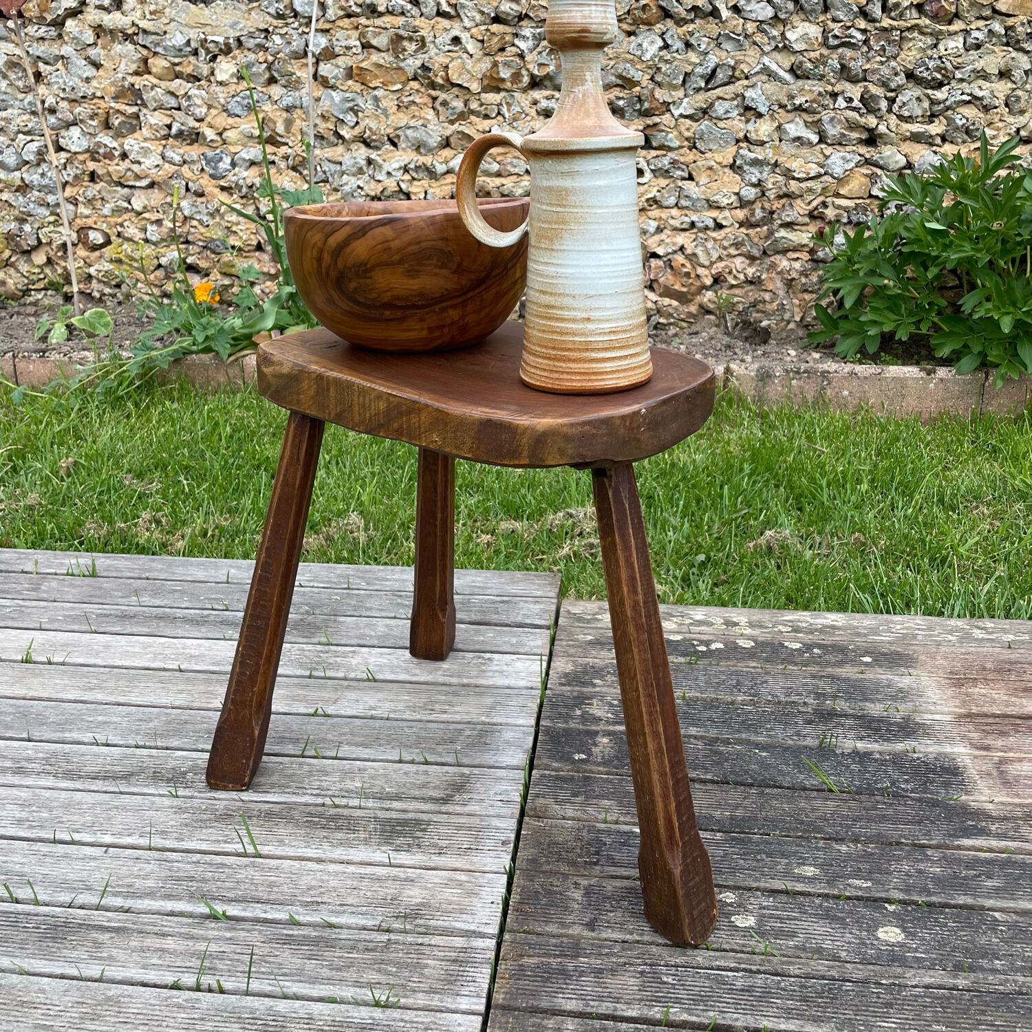 Tabouret de ferme vintage