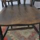 Antique set of 4 farmhouse patinated oak dining chairs, 19th century