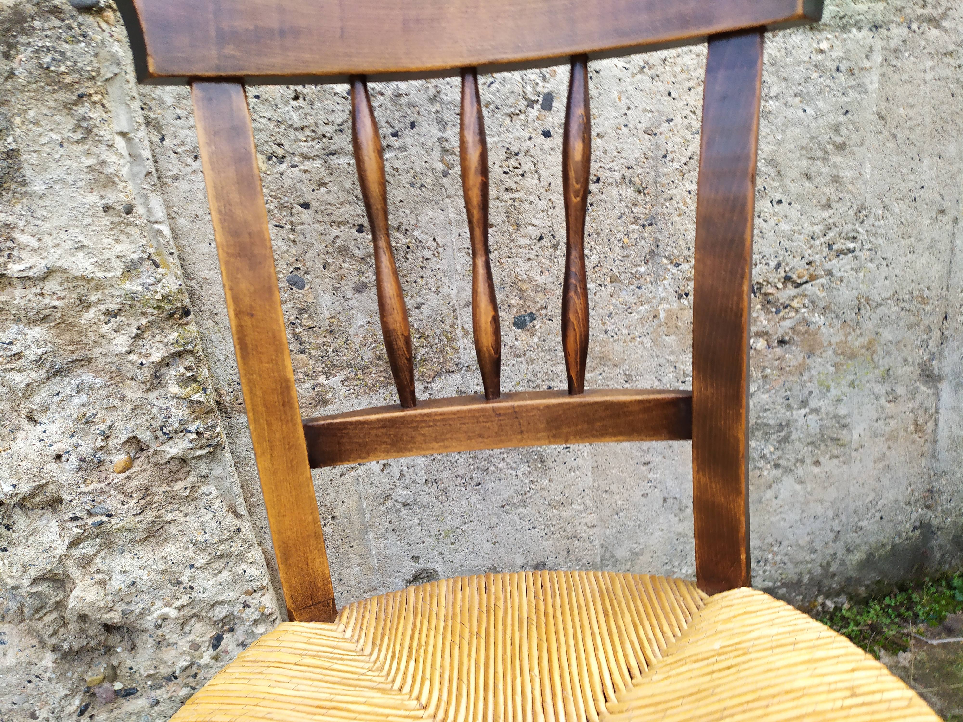 Chaises paillés rustique