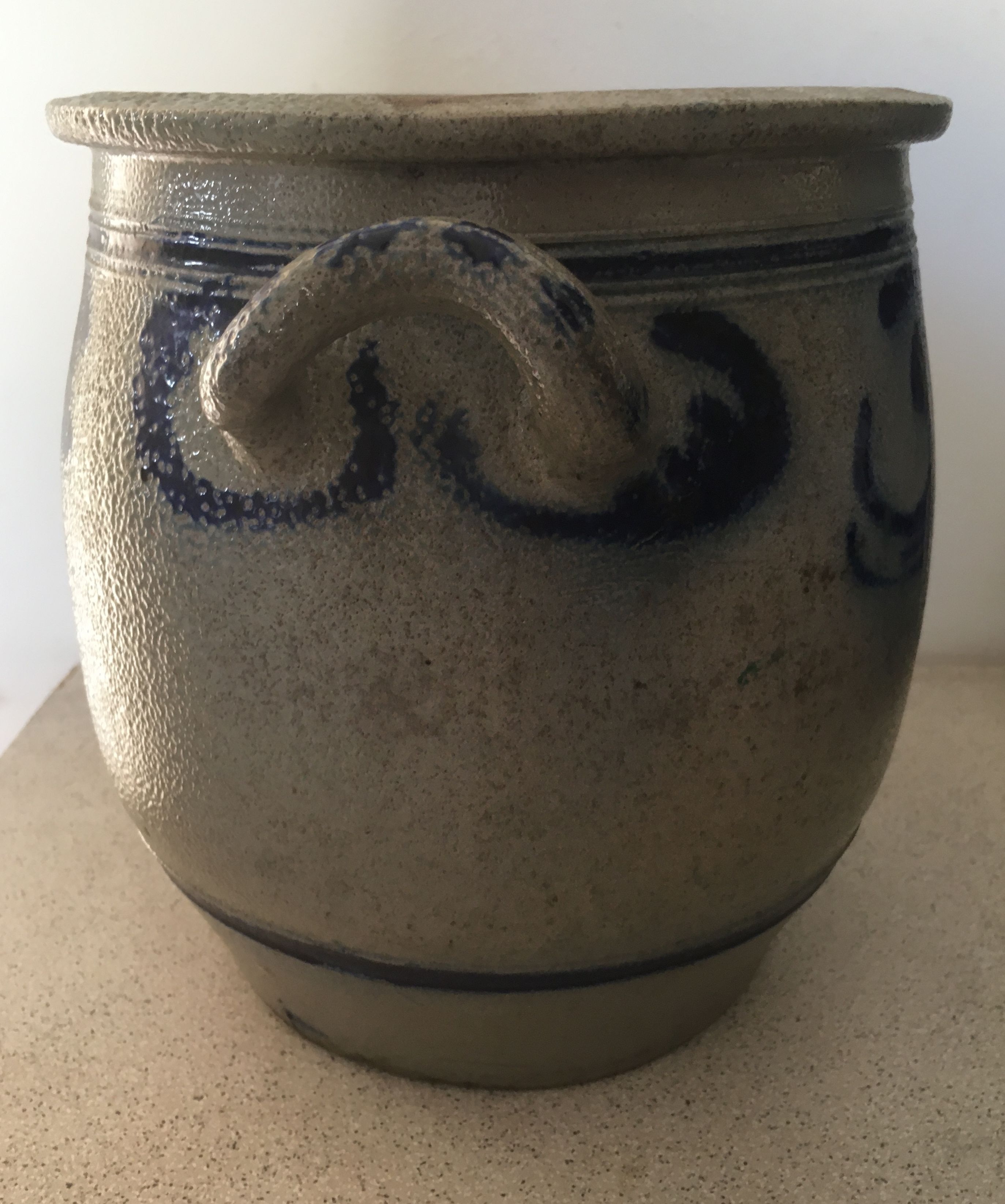 Varnished Alsace stoneware pot