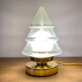 Vintage globe table lamp in frosted glass
