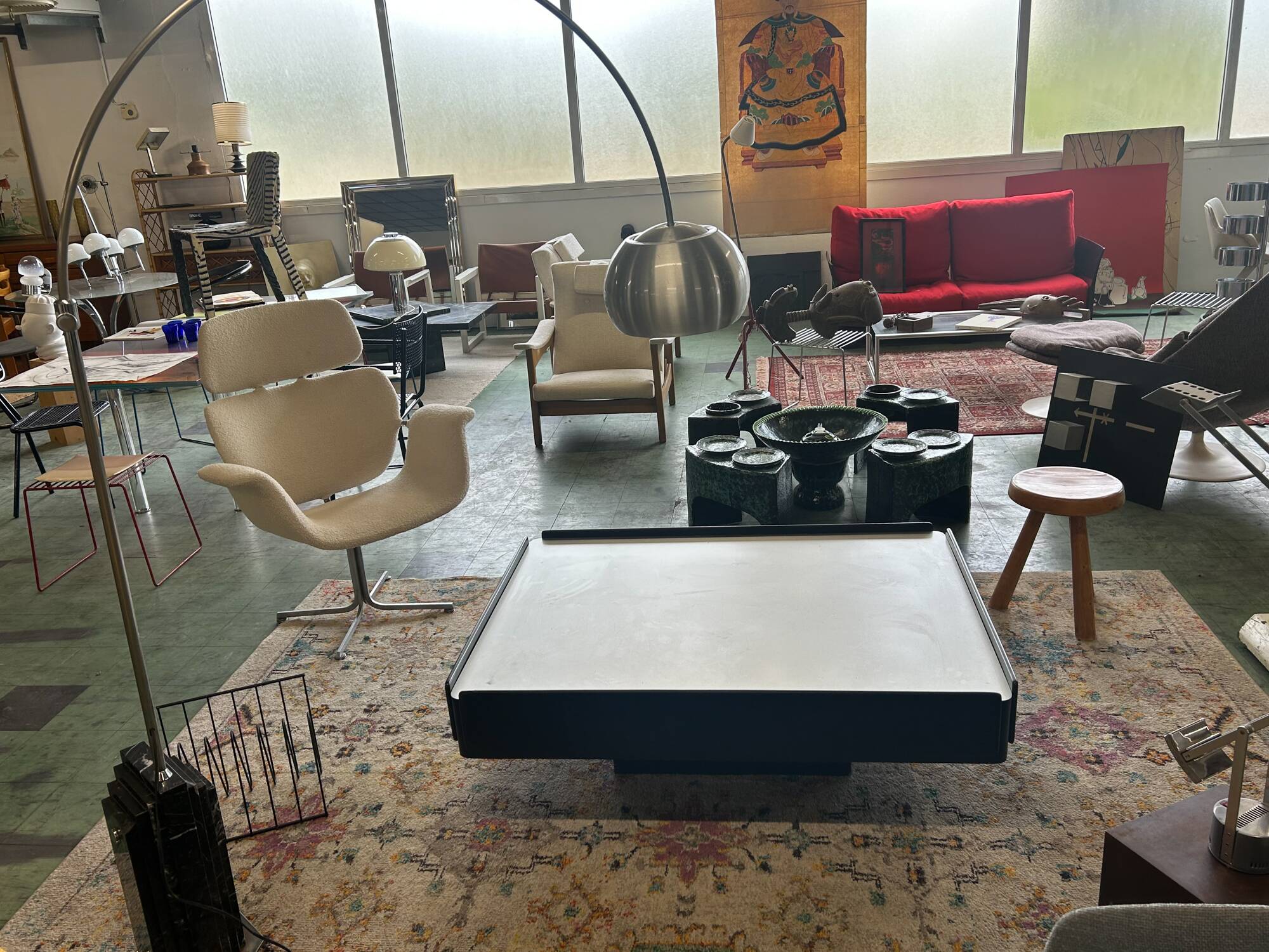 Table basse noire Vico Magistretti pour Gavina 1960