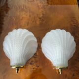 Pair of vintage shell sconces