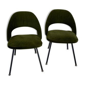 Paire de chaises conférence  d'Eero Saarinen pour Knoll