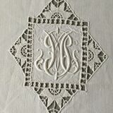 Embroidered linen tablecloth  200 x 255