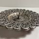 Antique Small Table Candlestick Holder Silver Plated Bronze Chiseled France