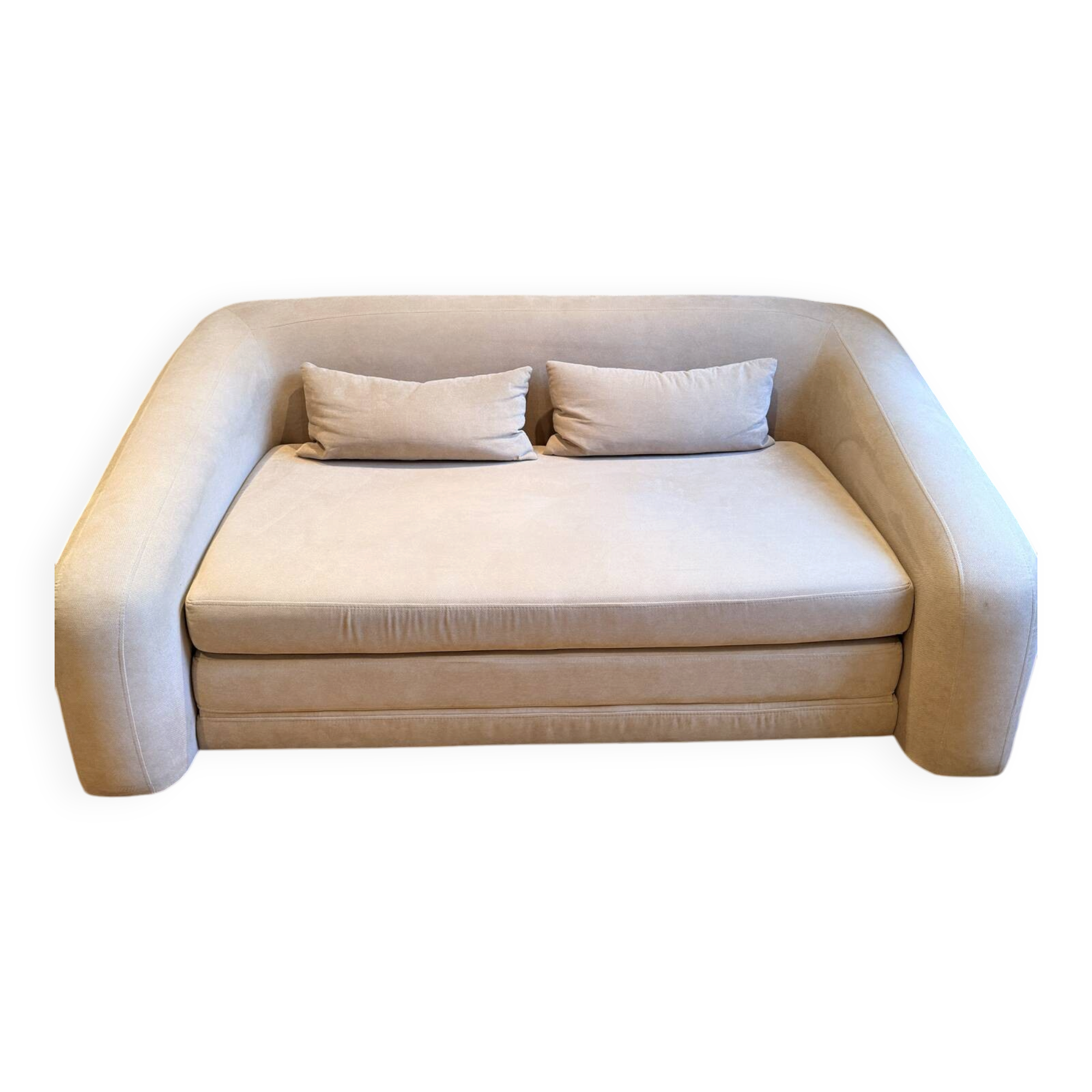2-seater convertible sofa bed Westing model Eliot in fabric