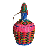 Dame-Jeanne scoubidou  vintage 4 litres