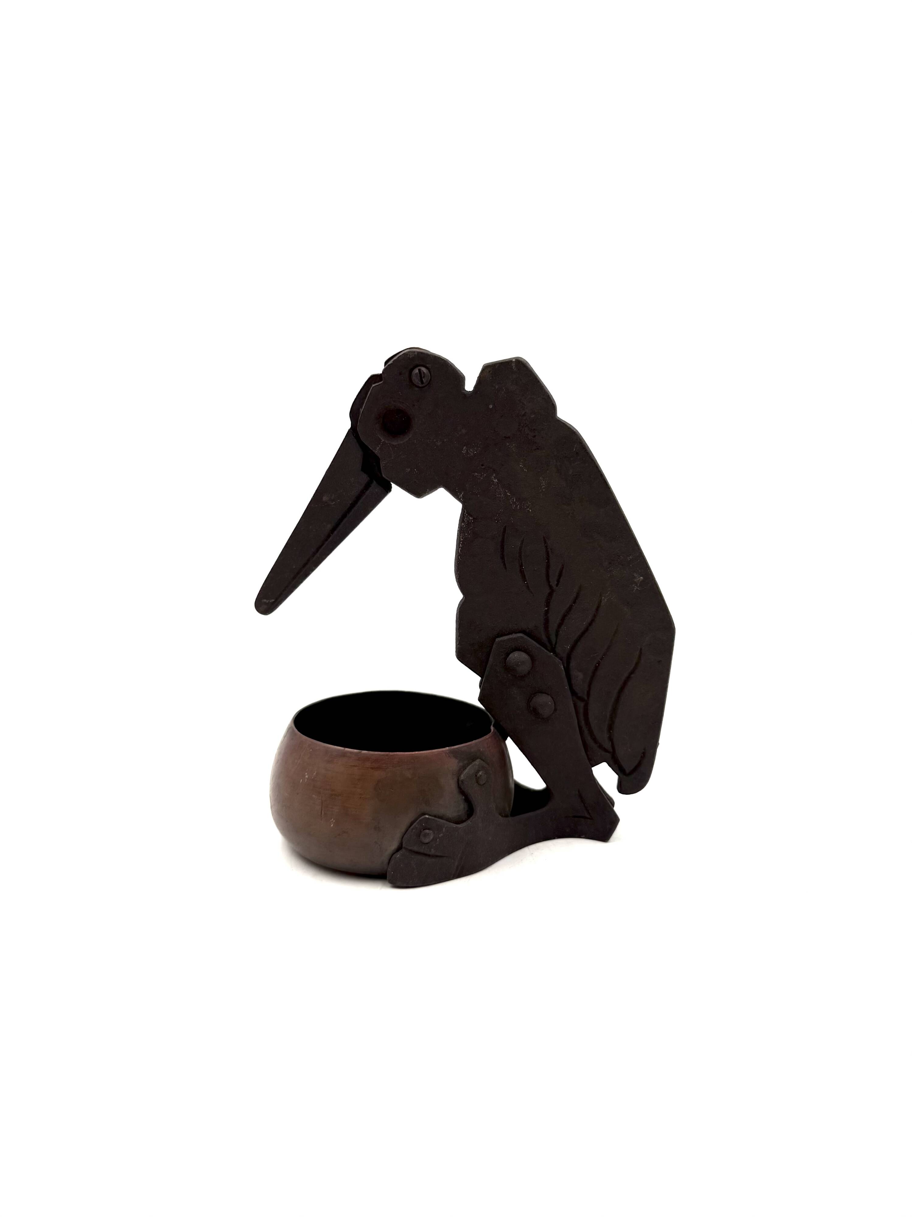 Jugendstil Marabou cigar cutter and ashtray, Ignatius Taschner Germany 1910