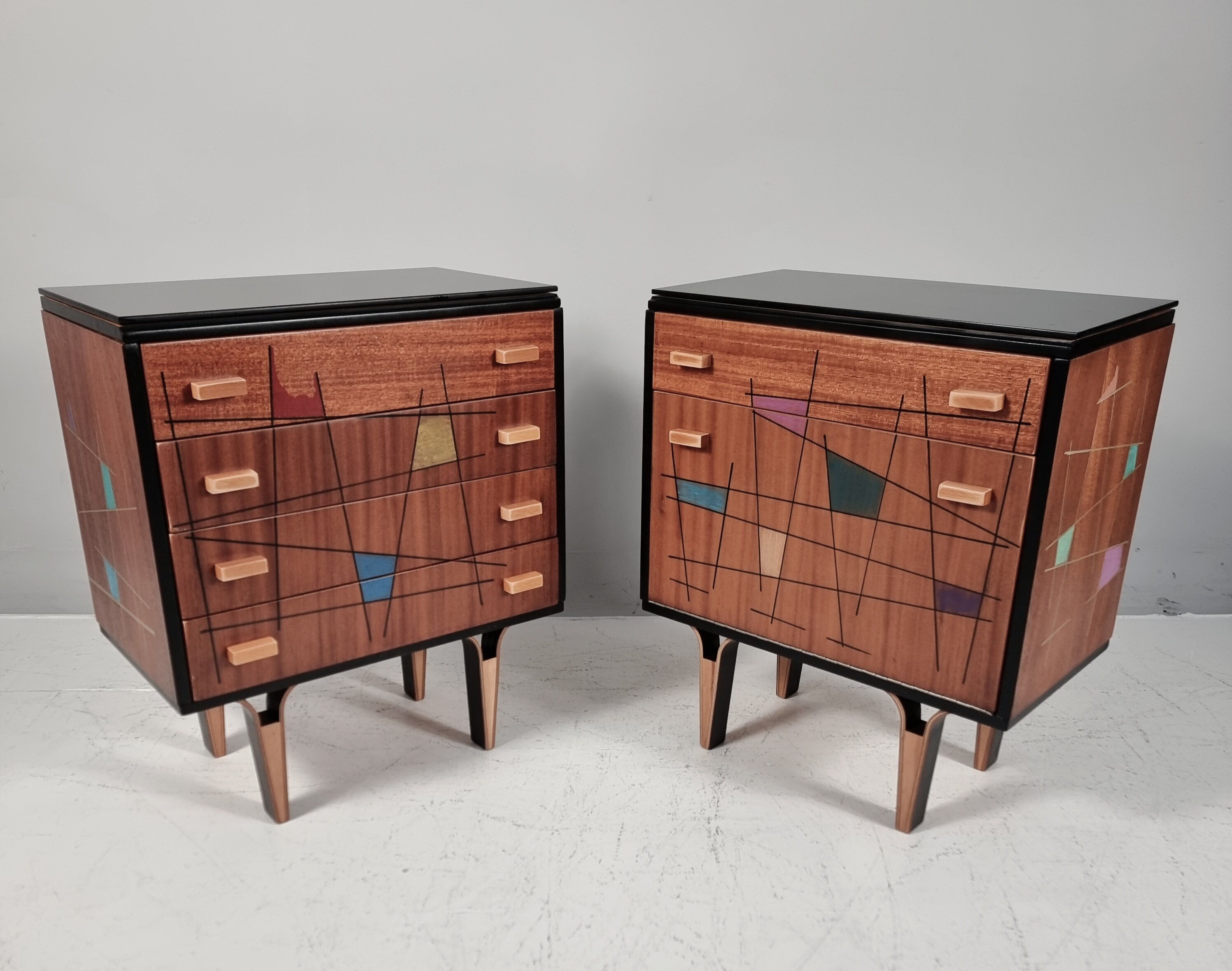 Tables de chevet, années 1970, ensemble de 2