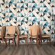 Set de 5 chaises aux pieds compas scandinave vintage 1960