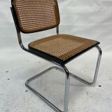 Cesca design chair b32 model in black and chrome