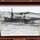 Charcoal on paper by Granados Llimona, 1977.