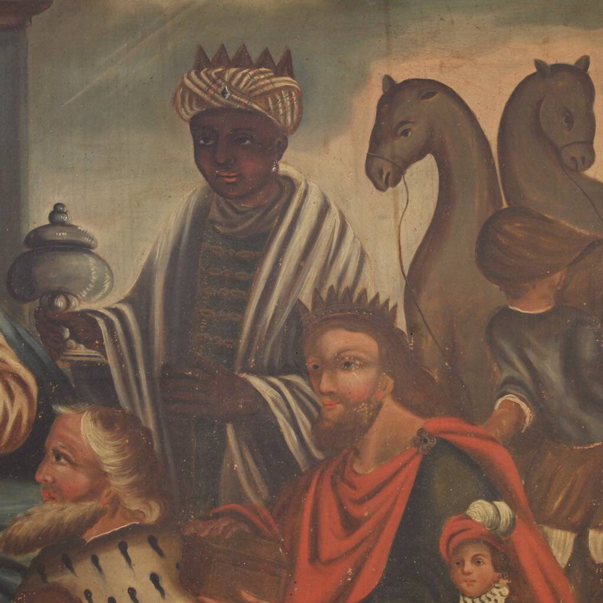 19th century Spanish painting Adoration of the Magi
