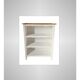 Old white bookshelf and raw wood.