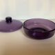 Old purple purple glass candy box