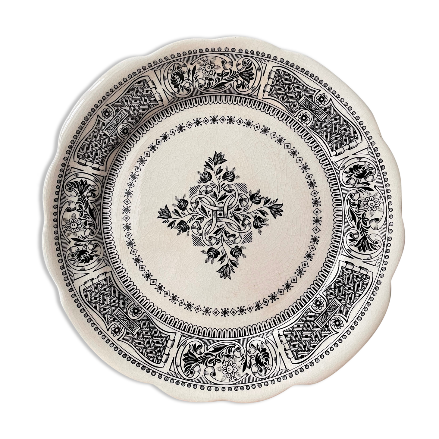 Old earthenware dish of Gien