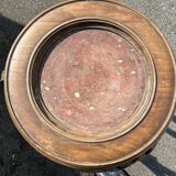 Art Deco pedestal selette with marble top