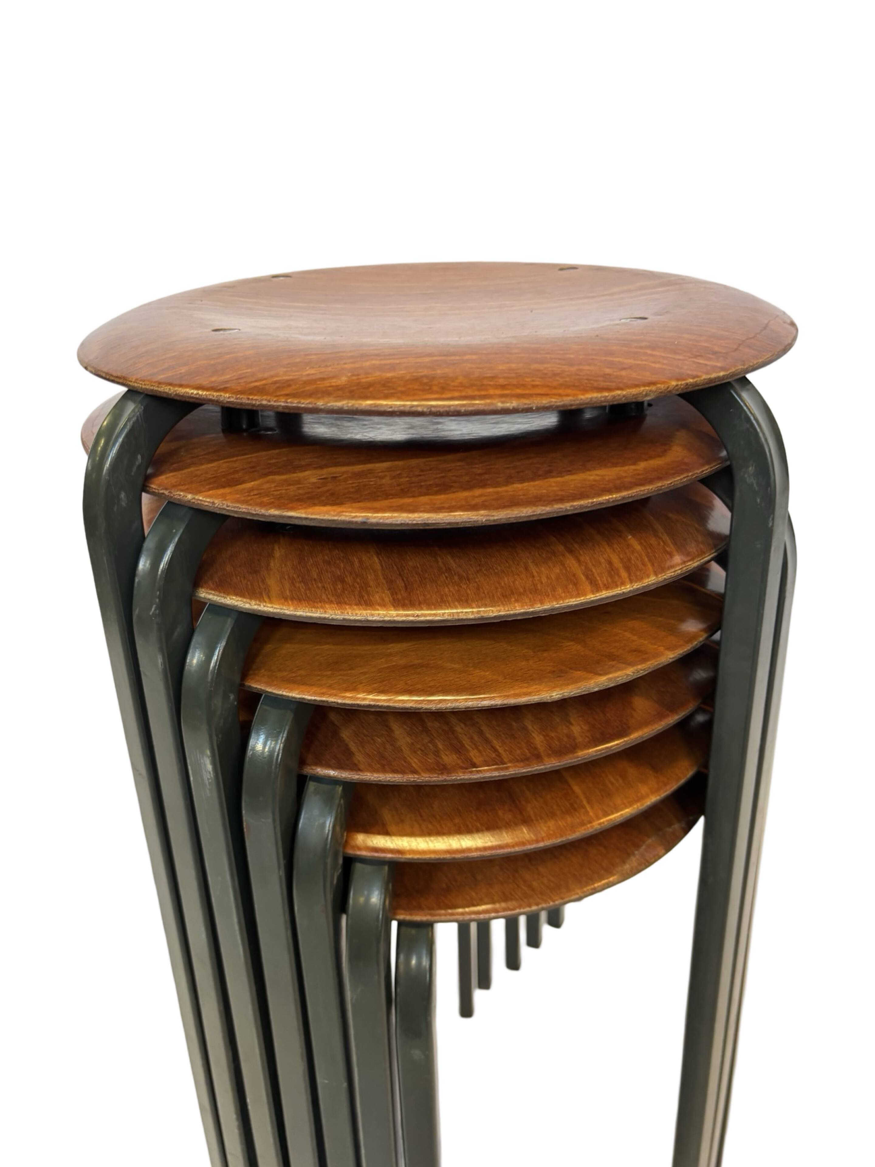 Set of 4 Vintage stools - work stool - Eromes Marko - 60s minimalist design
