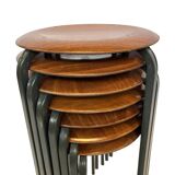 Set of 4 Vintage stools - work stool - Eromes Marko - 60s minimalist design